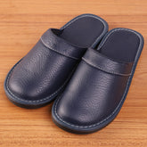 Men’s Leather Slippers – Four Seasons Indoor House Shoes